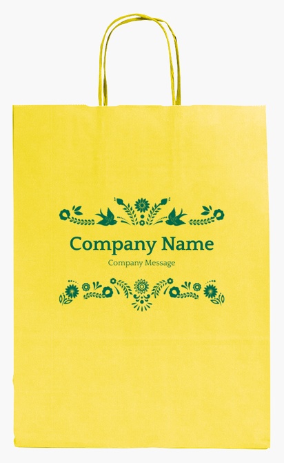 Design Preview for Design Gallery: Gourmet & Fine Food Single-Colour Paper Bags, M (26 x 11 x 34.5 cm)