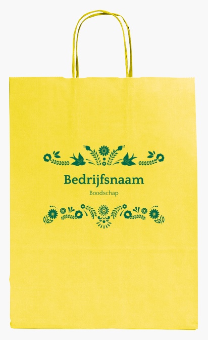 Voorvertoning ontwerp voor Ontwerpgalerij: Culinair Effen kleur papieren tassen, M (26 x 11 x 34.5 cm)