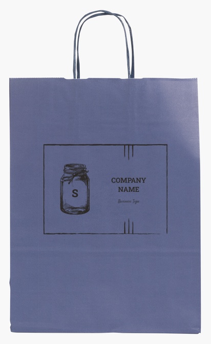 Design Preview for Design Gallery: Vintage Single-Colour Paper Bags, M (26 x 11 x 34.5 cm)