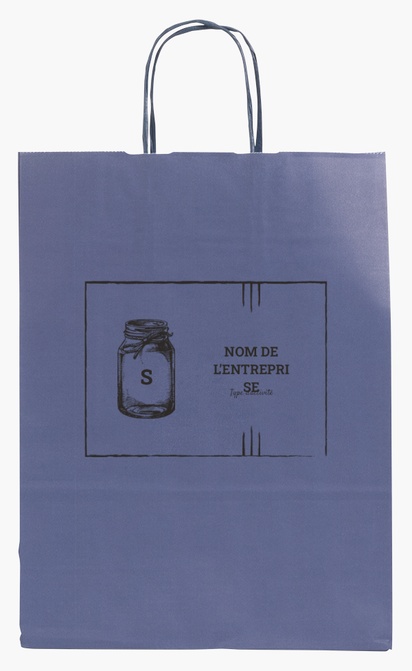 Aperçu du graphisme pour Galerie de modèles : sacs en papier impression monochrome pour rétro et vintage, M (26 x 11 x 34.5 cm)