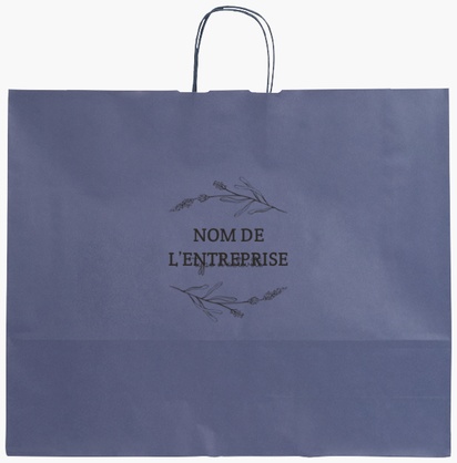 Aperçu du graphisme pour Galerie de modèles : sacs en papier impression monochrome pour finance et assurances, XL (54 x 14 x 45 cm)