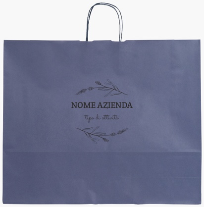 Anteprima design per Galleria di design: sacchetti di carta stampa monocolore per cosmetici e profumi, XL (54 x 14 x 45 cm)