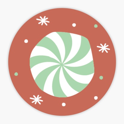 Vista previa del diseño de Galería de diseños de pegatinas en rollo para tiendas de dulces, Circle 3 x 3 cm Papel blanco