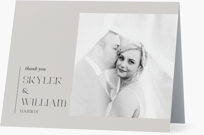 A vintage thank you white gray design for Wedding with 1 uploads