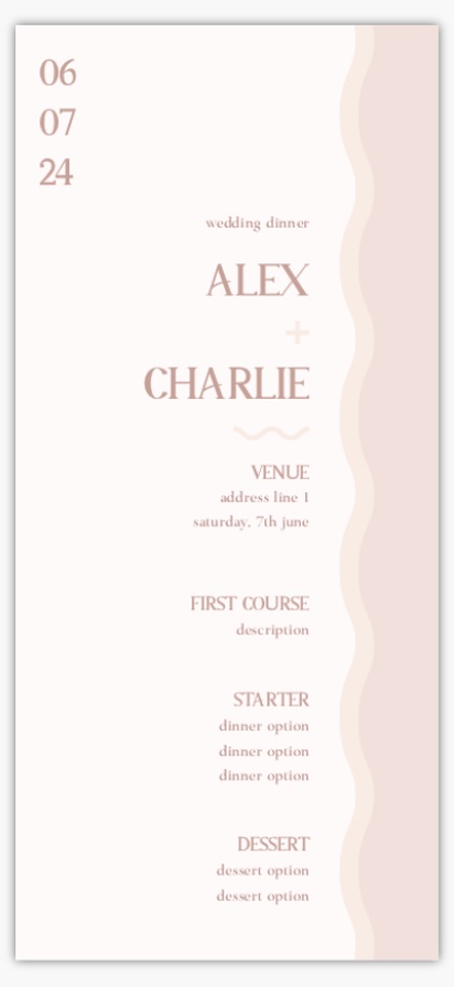 Design Preview for Design Gallery: Wedding Menu Cards