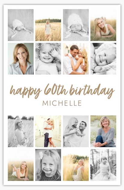 Design Preview for Milestone Birthday Posters Templates, 11" x 17"