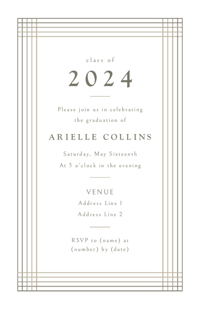 A graduation party class of white design for Occasion