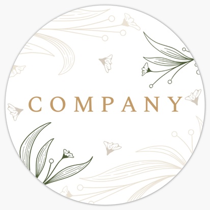 Design Preview for Design Gallery: Beauty & Spa Product Labels, 3.8 x 3.8 cm Circle