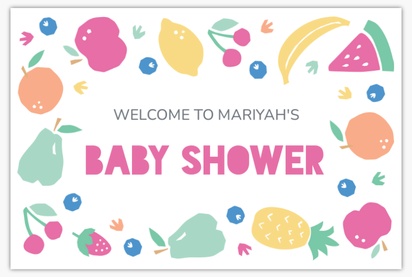 A baby shower welcome baby brown pink design for Baby Shower