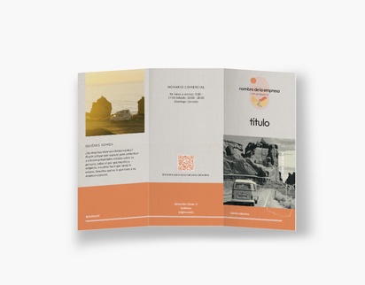 Vista previa del diseño de Galería de diseños de folletos plegados para viajes y alojamiento, Tríptico DL (99 x 210 mm)
