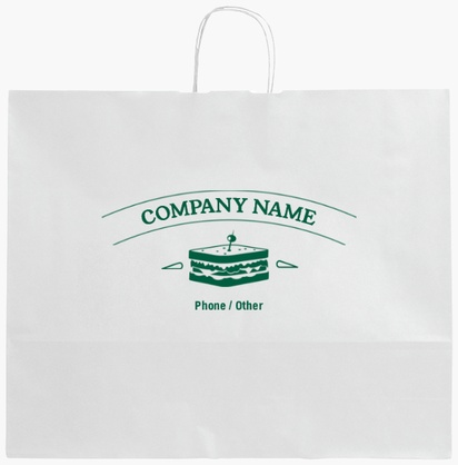 Design Preview for Design Gallery: Butcher Shops Single-Colour Paper Bags, XL (54 x 14 x 45 cm)