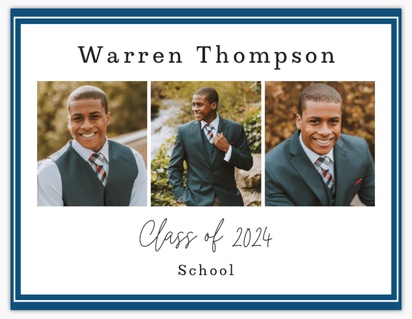 A announcement formal graduation blue gray design for Occasion with 3 uploads