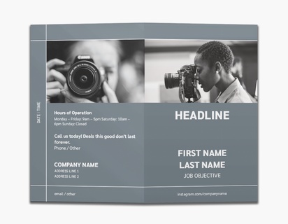 A entrepreneur minimal gray design for Events with 2 uploads