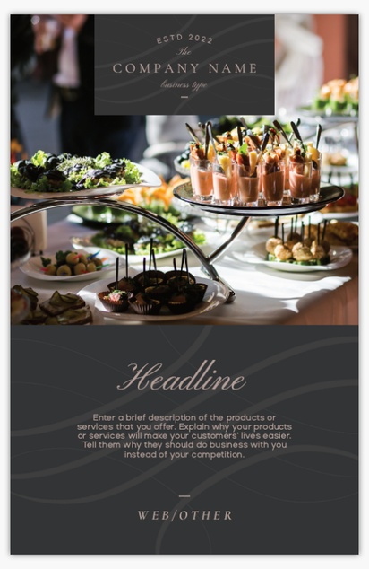 Design Preview for Gourmet & Fine Food Posters Templates, 11" x 17"