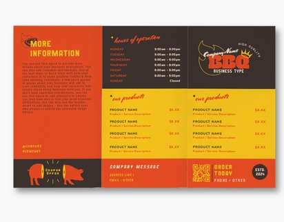 Design Preview for Food Catering Custom Brochures Templates, 8.5" x 14" Tri-fold