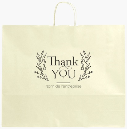 Aperçu du graphisme pour Galerie de modèles : sacs en papier impression monochrome pour fleurs et verdure, XL (54 x 14 x 45 cm)