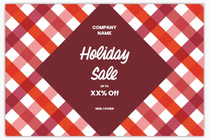 A sale gingham red brown design
