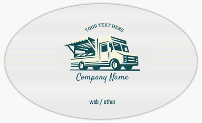 Design Preview for Design Gallery: Food & Beverage Reusable Stickers, 3" x 5" Oval Horizontal
