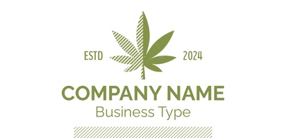 A cannabis logo green cream design