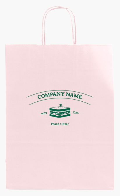 Design Preview for Design Gallery: Butcher Shops Single-Colour Paper Bags, M (26 x 11 x 34.5 cm)