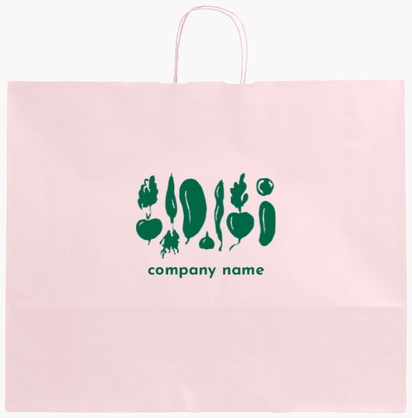 Design Preview for Design Gallery: Organic Food Stores Single-Colour Paper Bags, XL (54 x 14 x 45 cm)
