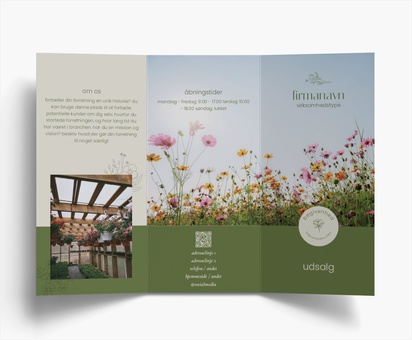 Forhåndsvisning af design for Designgalleri: Blomster og grønt Brochurer, 3-fløjet DL (99 x 210 mm)