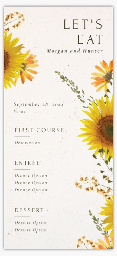 A sunflowers pressed sunflowers gray yellow design for Wedding