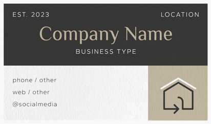 Design Preview for Design Gallery: Property Management Natural Textured Business Cards