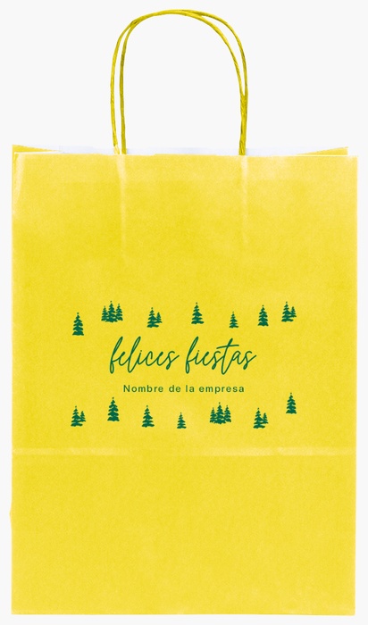 Vista previa del diseño de Galería de diseños de bolsas de papel de color liso para navideño clásico, S (22 x 10 x 29 cm)