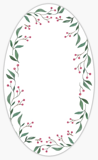 Design Preview for Design Gallery: Seasonal Product Labels, 12.7 x  7.6 cm Oval