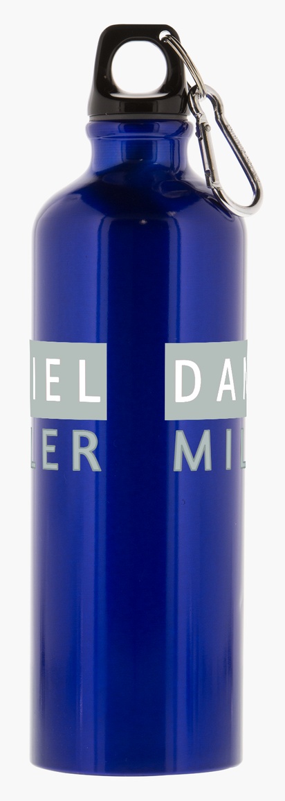 Design Preview for Design Gallery: Modern & Simple Aluminum Water Bottle with Carabiner – 26 oz.