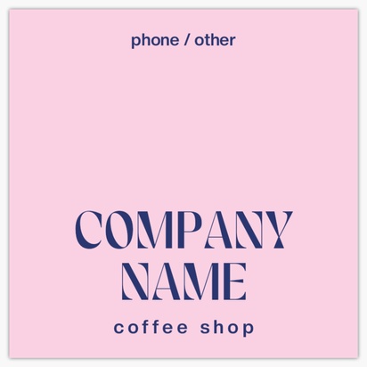 Design Preview for Design Gallery: Coffee Shops Standard Business Cards, Square (65 x 65 mm)