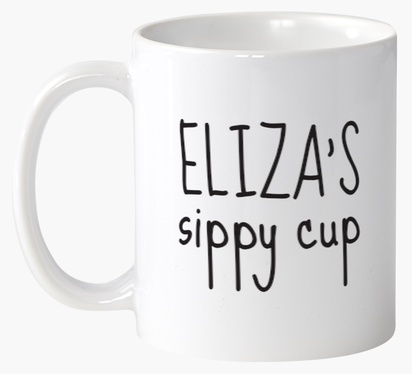A funny sippy cup white gray design for Theme