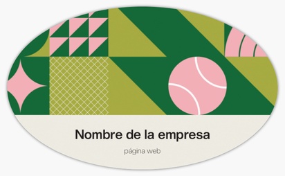 Vista previa del diseño de Galería de diseños de pegatinas en hojas para deportes, 12,7 x 7,6 cm Ovalada