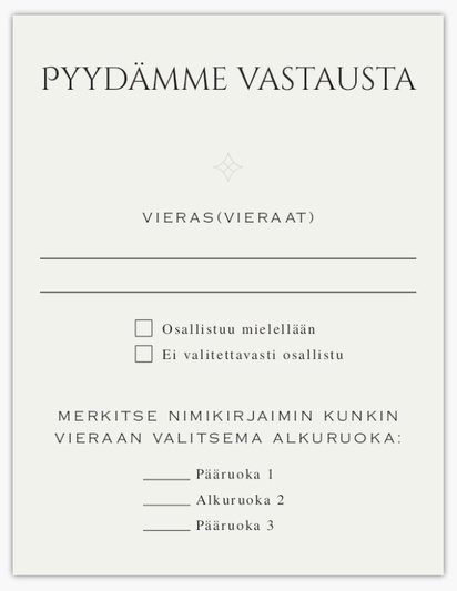 Mallin esikatselu Mallivalikoima: Minimaalinen Vastausta pyydetään -kortit, 13.9 x 10.7 cm