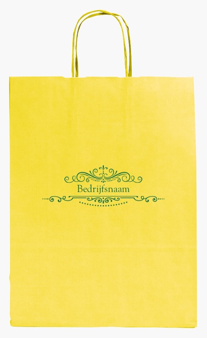 Voorvertoning ontwerp voor Ontwerpgalerij: Antiek Effen kleur papieren tassen, M (26 x 11 x 34.5 cm)
