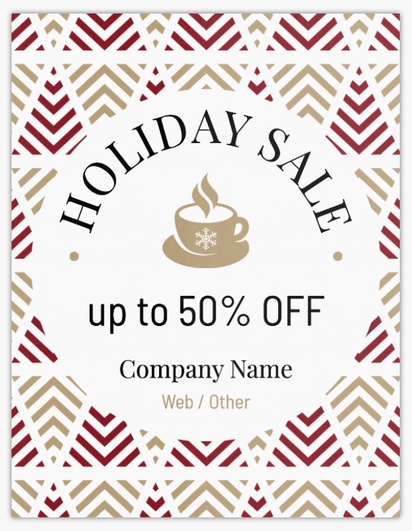 A christmas holiday sale white brown design for Holiday