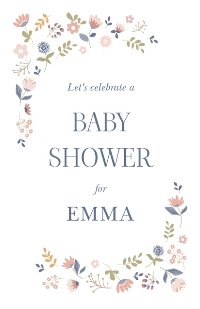 A baby girl baby shower white cream design for Baby
