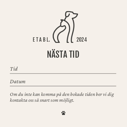 Förhandsgranskning av design för Designgalleri: Trimning av hund & katt Visitkort standard, Fyrkantiga