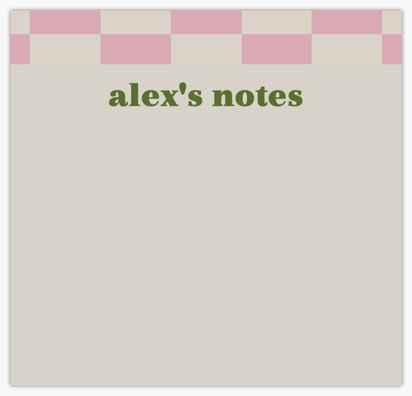 A plaid notes gray pink design