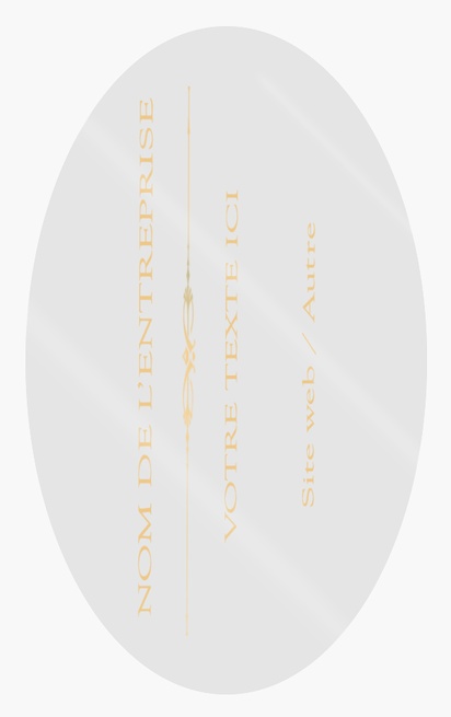 Aperçu du graphisme pour Galerie de modèles : feuilles de stickers pour antiquités et brocante, 12,7 x 7,6 cm Ovale