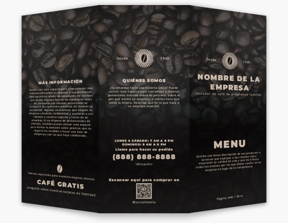 Un tostador de café cafetería diseño negro