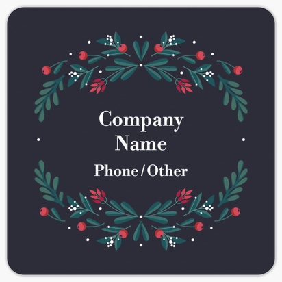 Design Preview for Holiday Sticker Singles Templates, 2" x 2"