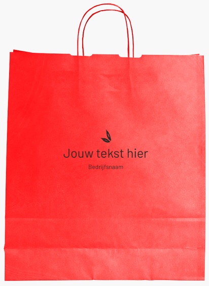 Voorvertoning ontwerp voor Ontwerpgalerij: Afhaalservice Effen kleur papieren tassen, L (36 x 12 x 41 cm)