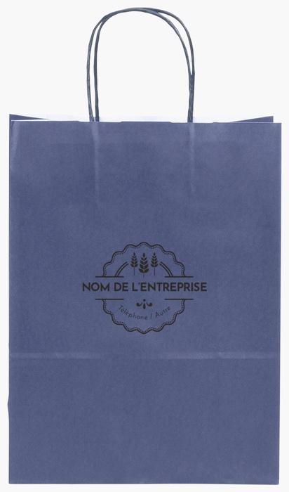 Aperçu du graphisme pour Galerie de modèles : sacs en papier impression monochrome pour traditionnel & classique, S (22 x 10 x 29 cm)