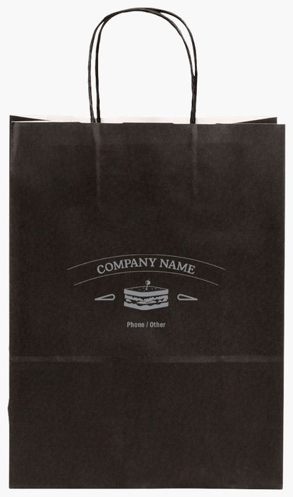 Design Preview for Design Gallery: Butcher Shops Single-Colour Paper Bags, S (22 x 10 x 29 cm)