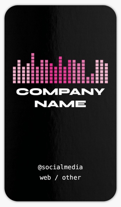 Design Preview for Music Rounded Corner Business Cards Templates, Standard (3.5" x 2")