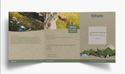 Vista previa del diseño de Galería de diseños de folletos plegados para agricultura, Tríptico A4 (210 x 297 mm)
