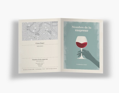 Vista previa del diseño de Galería de diseños de folletos plegados para productos gourmet y delicatessen, Díptico A5 (148 x 210 mm)