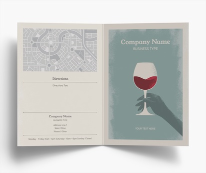 Design Preview for Design Gallery: Beer, Wine & Spirits Folded Leaflets, Bi-fold A5 (148 x 210 mm)